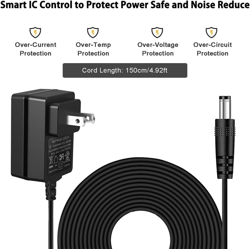 JOYO DC 9V 500mA Guitar Pedal Power Supply Adapter AC Wall Charger Adapter One Spot 5.5mmX2.1mm Compatible for Most Effect Pedals (Tip Negative) - Image 2